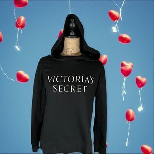 Victoria’s Secret Black and Pink Sweatshirt Size M